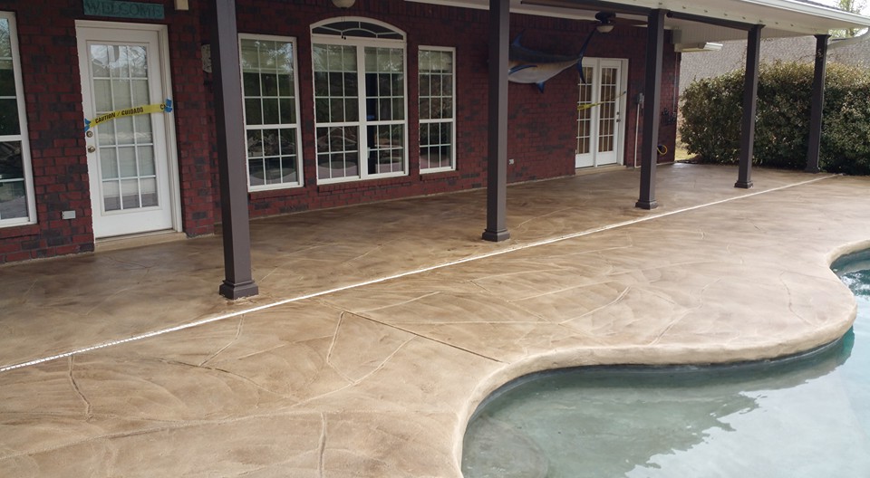 Residential concrete staining